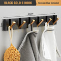 Schwarz Gold 6 Haken