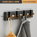 Schwarz Gold 4 Haken
