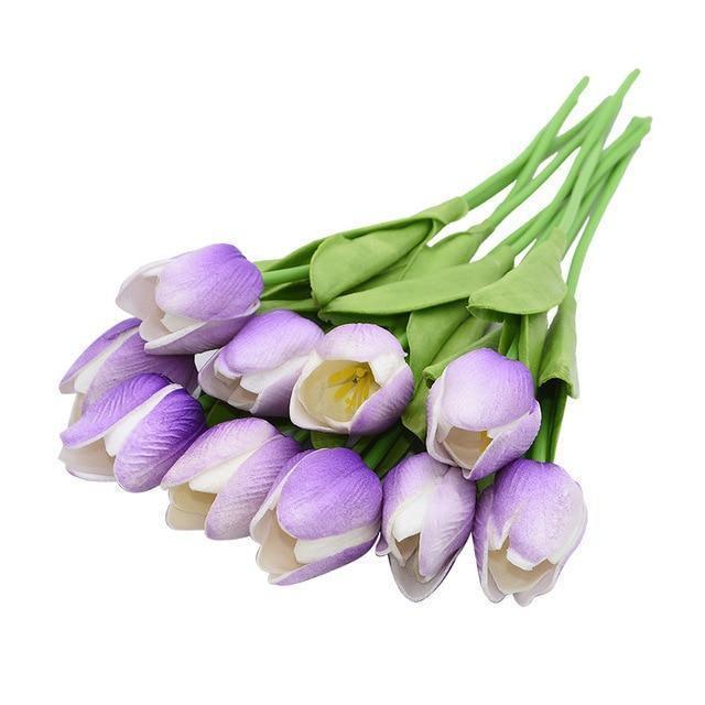 10-teilige Kunsttulpen Künstliche Blumen