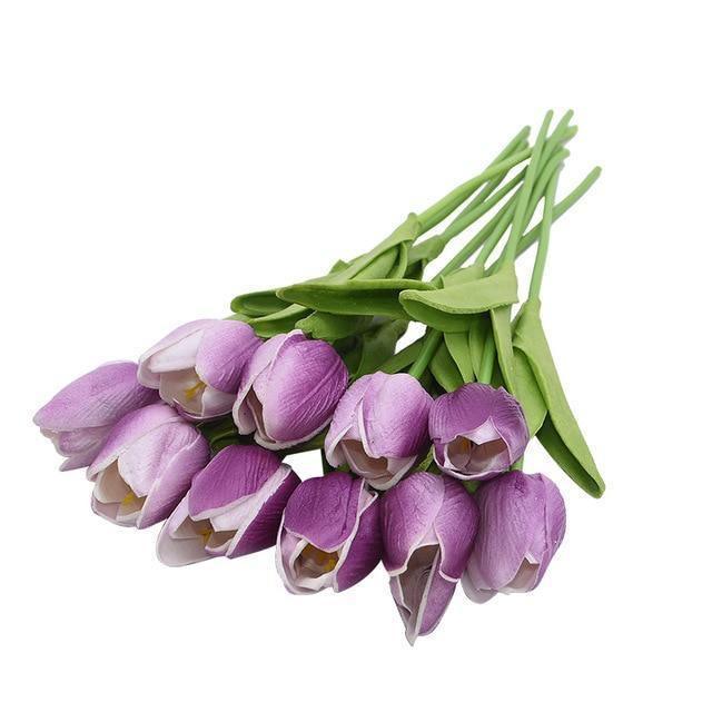 10-teilige Kunsttulpen Künstliche Blumen