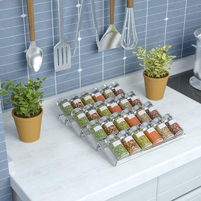 Gewürz Organizer Acryl | Transparent | Verstellbar 1–4 Stufen | Platzsparend für Küchenschublade