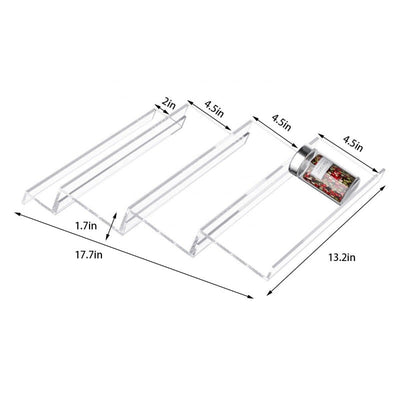 Gewürz Organizer Acryl | Transparent | Verstellbar 1–4 Stufen | Platzsparend für Küchenschublade