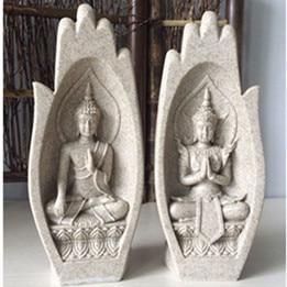2 Stück Buddha Figur