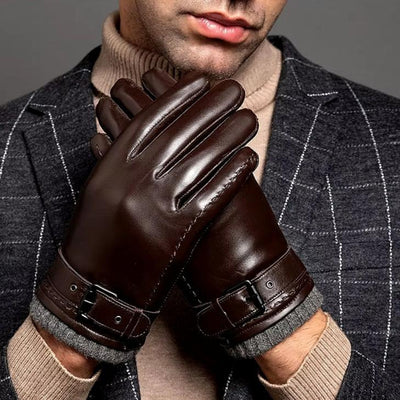 Leder Cashmere Cuff Handschuhe