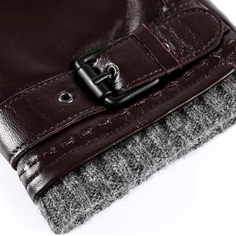 Leder Cashmere Cuff Handschuhe