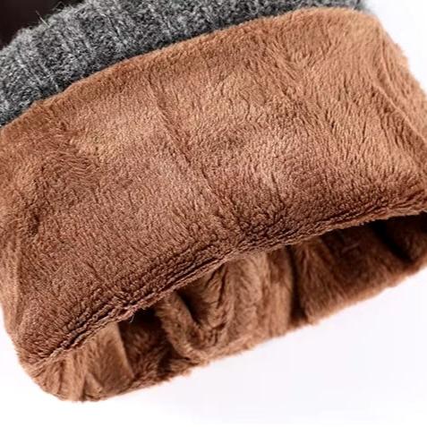 Leder Cashmere Cuff Handschuhe