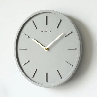 Nordische Zement Wanduhr mit Metallpendel - Skandinavische Zement Wanduhr mit Metallpendel
