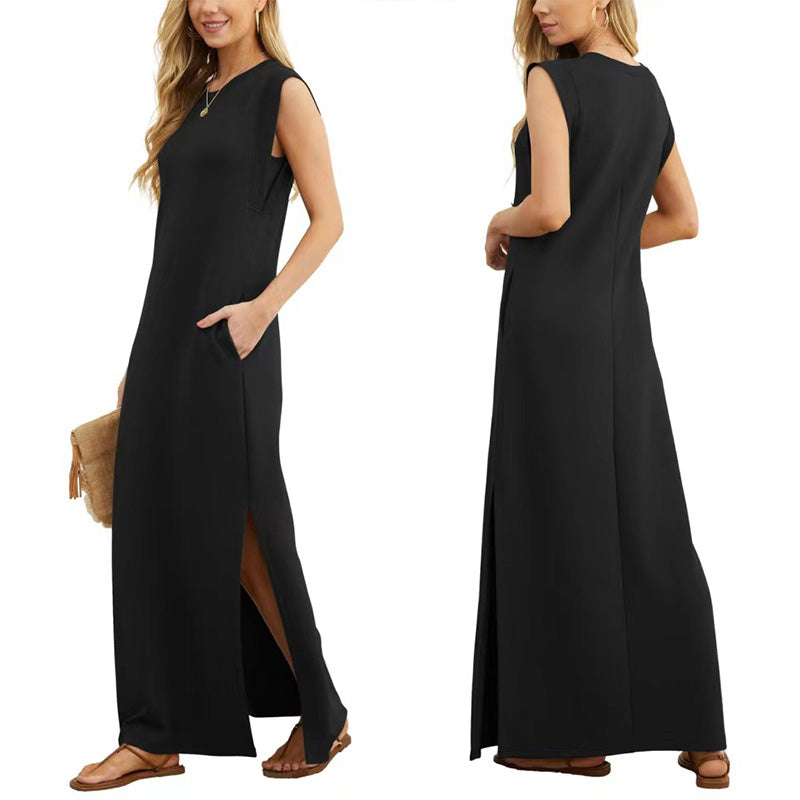 Maluna | Elegantes knitterfreies Maxikleid