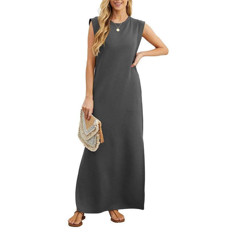 Maluna | Elegantes knitterfreies Maxikleid