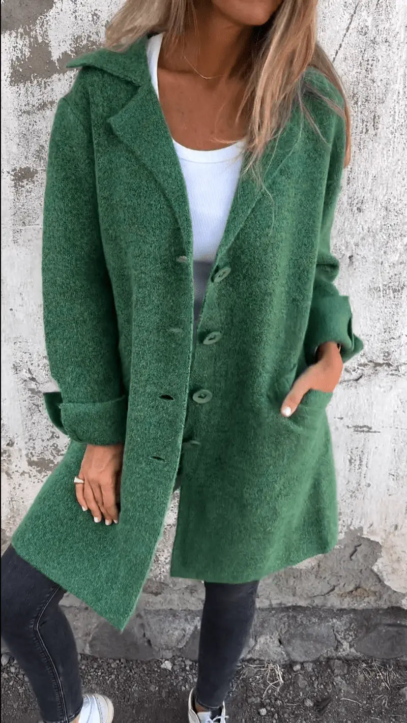 Ivanka | Langer Mantel mit Manschetten im Casual-Look