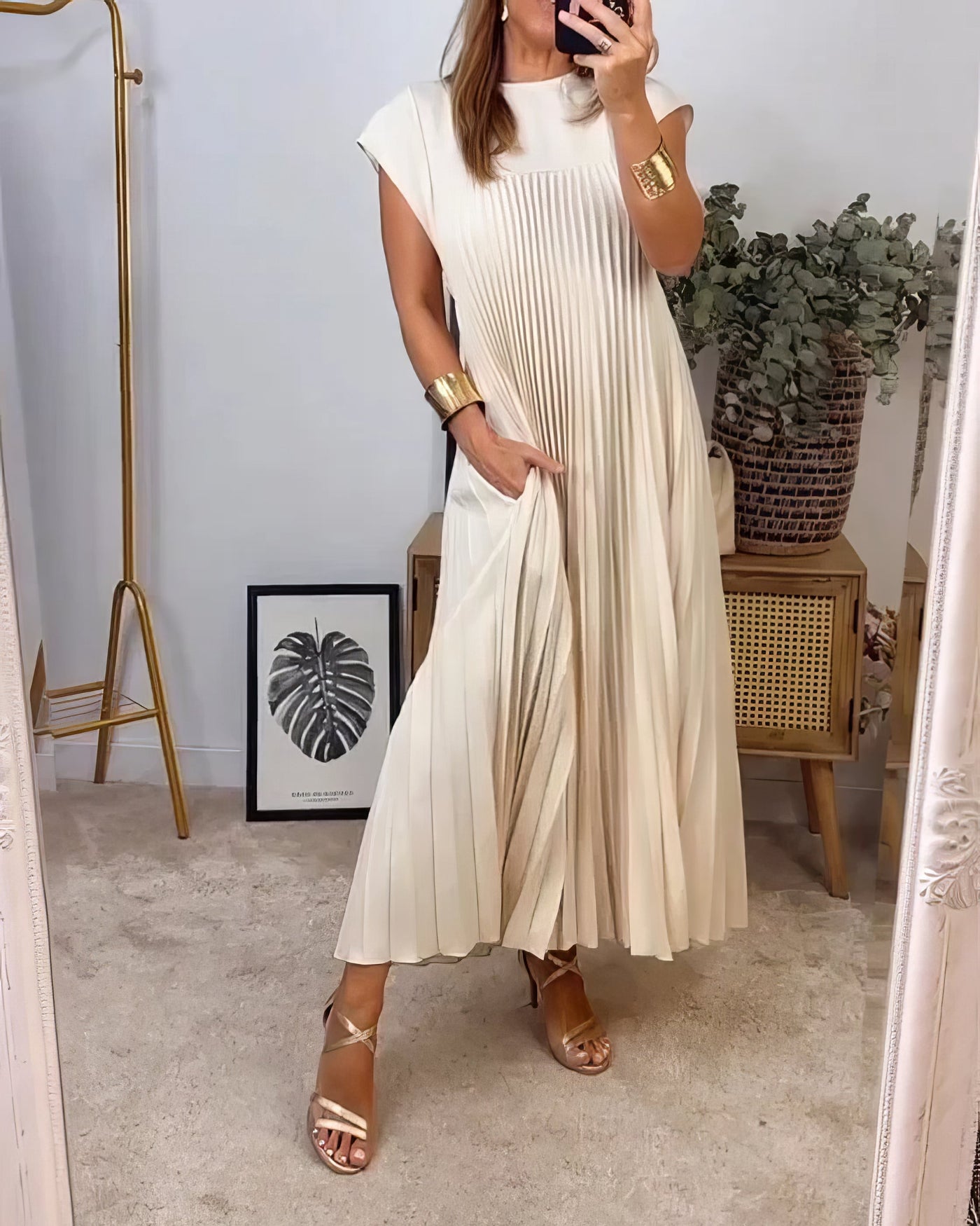 ELEONORA | Plissiertes ärmelloses Kleid, Elegant und zeitlos
