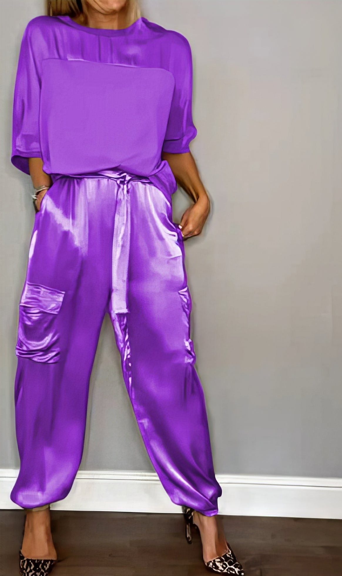 AMELIA | Zweiteiliges Set Bluse und Cargo-Hose Chic