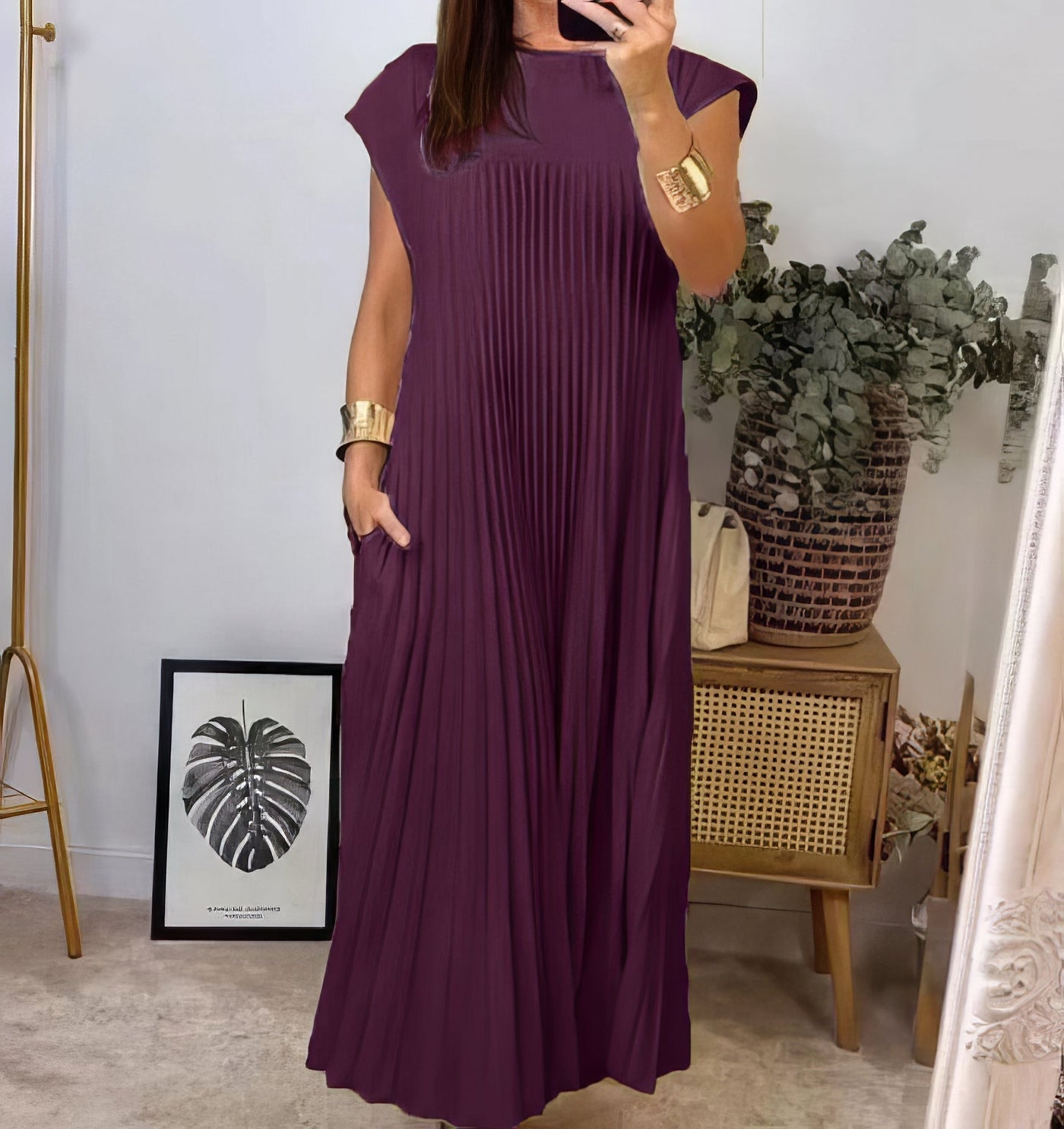 ELEONORA | Plissiertes ärmelloses Kleid, Elegant und zeitlos