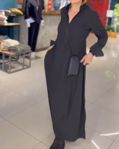 CLAUDIA | Elegantes und Modisches Elastisches Langkleid